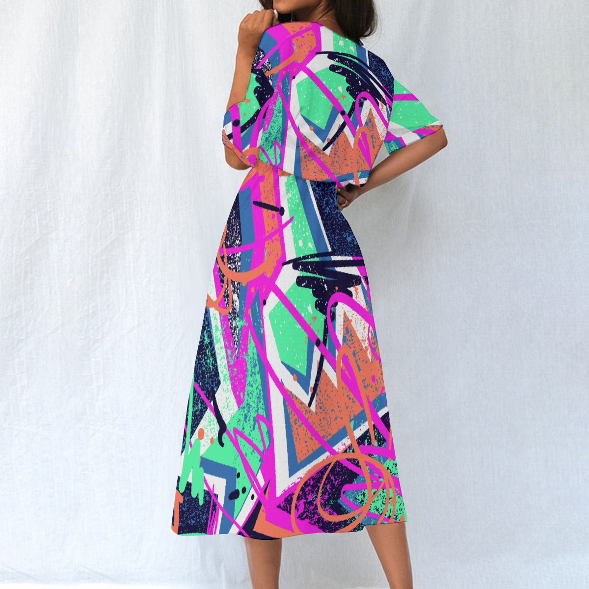 Neon Love Elastic Waist Dress - Kim’s Signature Beauty & Accessories    