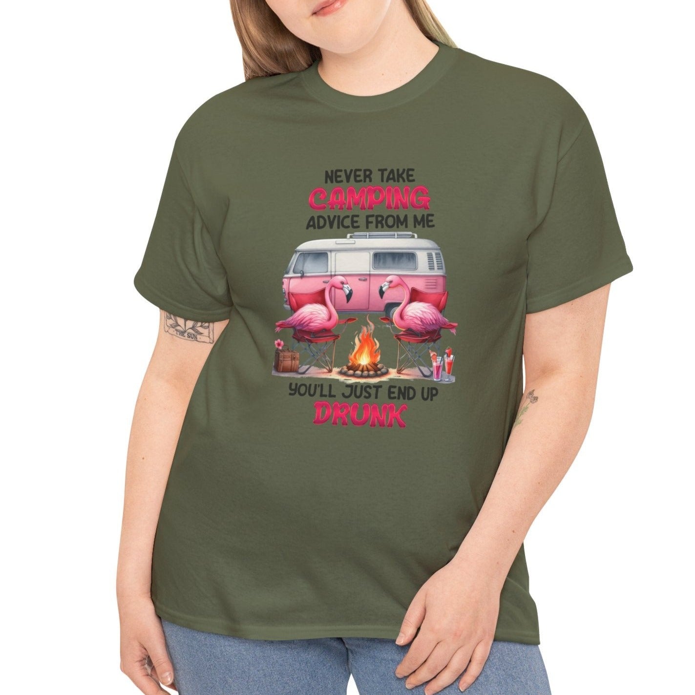 Never Take Camping AdviceTee - Kim’s Signature Beauty & Accessories    