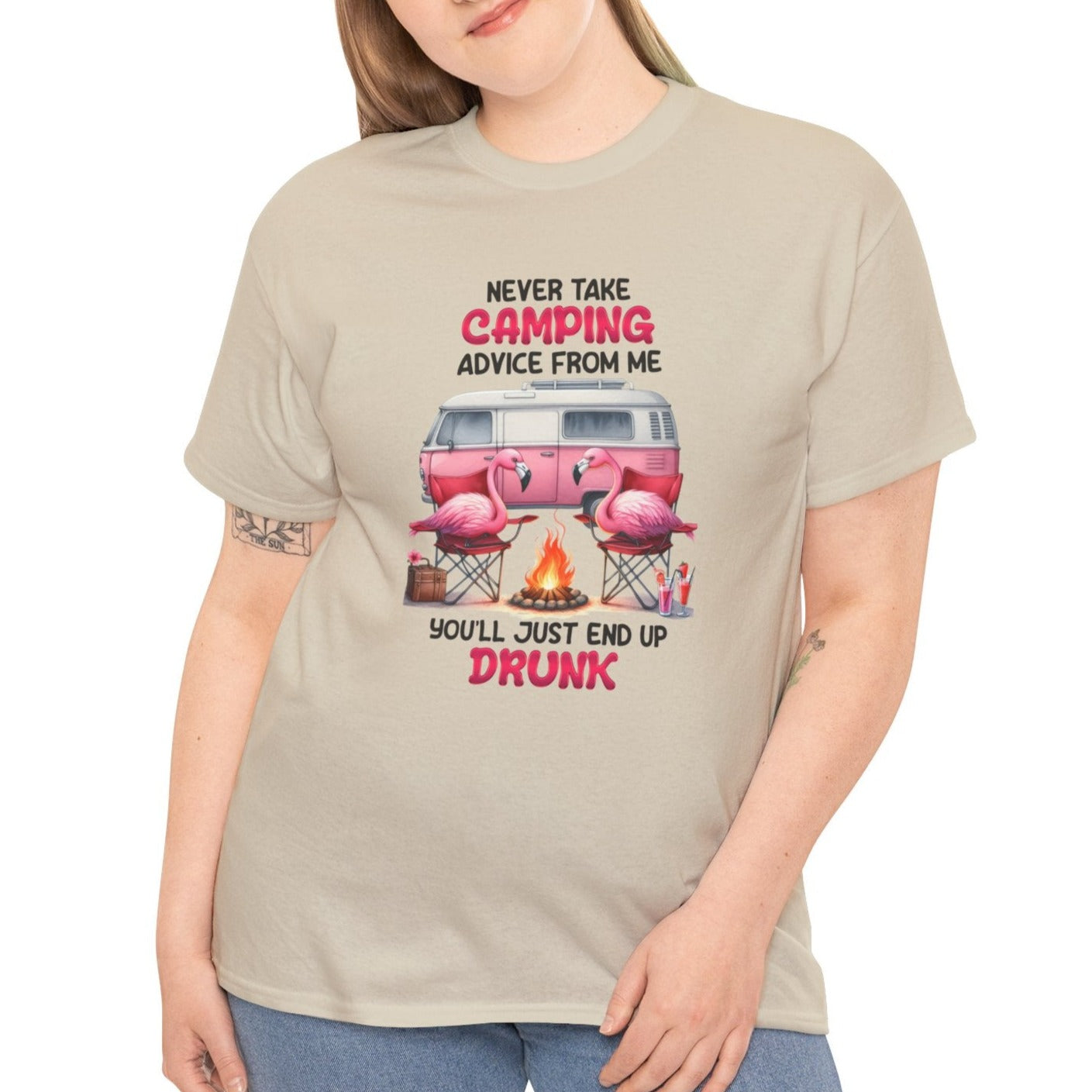 Never Take Camping AdviceTee - Kim’s Signature Beauty & Accessories    