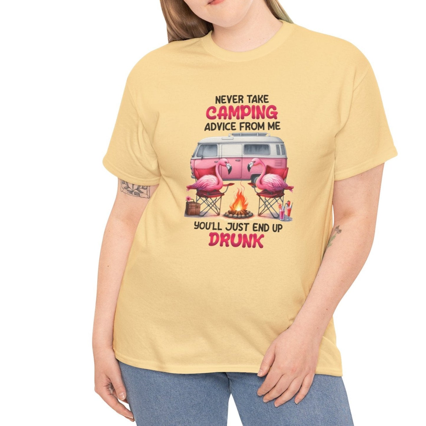 Never Take Camping AdviceTee - Kim’s Signature Beauty & Accessories    