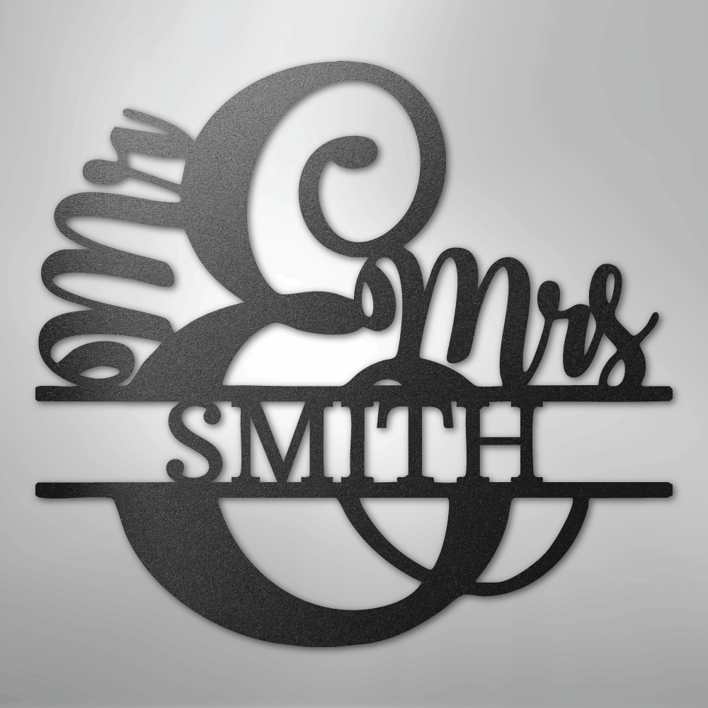 New Couples Monogram - Steel Sign - Kim’s Signature Beauty & Accessories