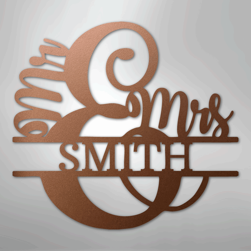 New Couples Monogram - Steel Sign - Kim’s Signature Beauty & Accessories