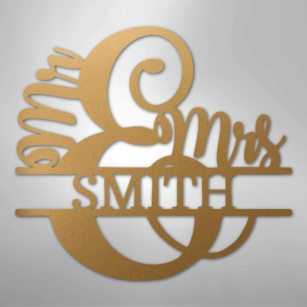 New Couples Monogram - Steel Sign - Kim’s Signature Beauty & Accessories