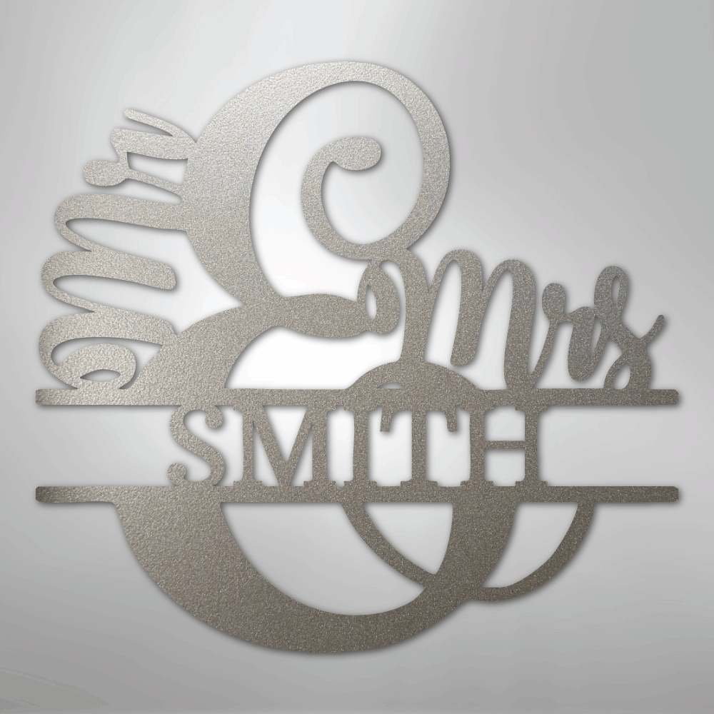 New Couples Monogram - Steel Sign - Kim’s Signature Beauty & Accessories