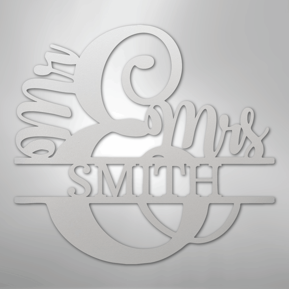 New Couples Monogram - Steel Sign - Kim’s Signature Beauty & Accessories