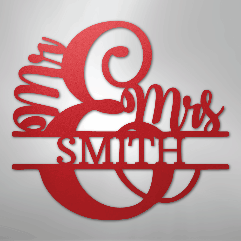 New Couples Monogram - Steel Sign - Kim’s Signature Beauty & Accessories