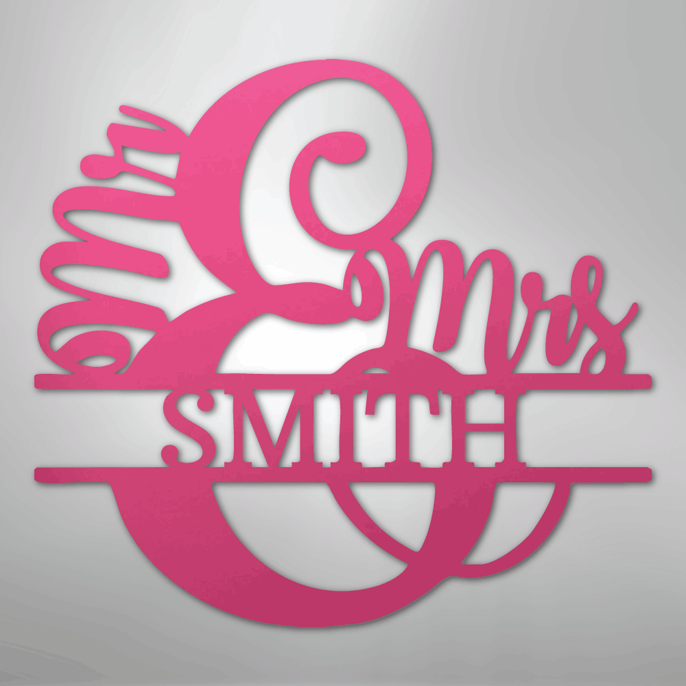 New Couples Monogram - Steel Sign - Kim’s Signature Beauty & Accessories