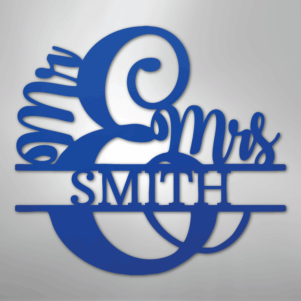 New Couples Monogram - Steel Sign - Kim’s Signature Beauty & Accessories