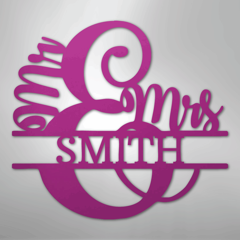 New Couples Monogram - Steel Sign - Kim’s Signature Beauty & Accessories