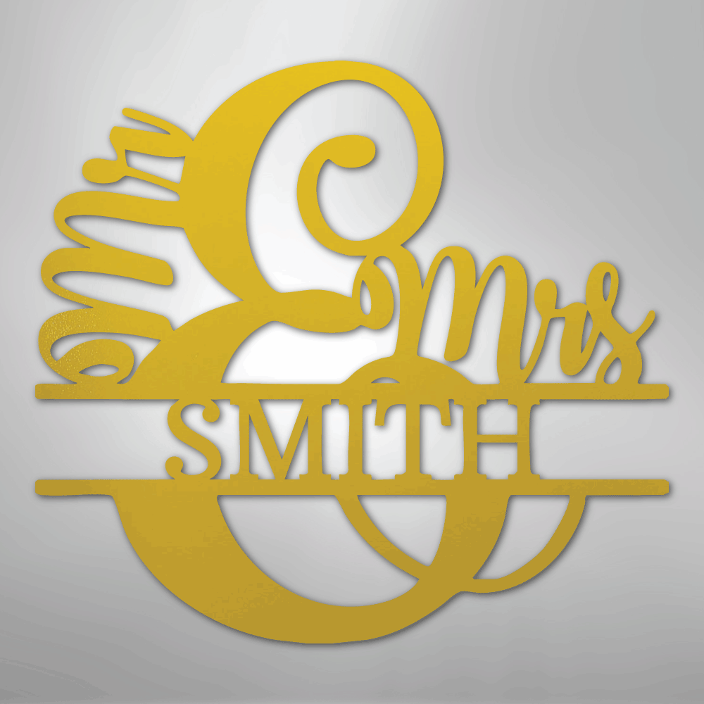 New Couples Monogram - Steel Sign - Kim’s Signature Beauty & Accessories