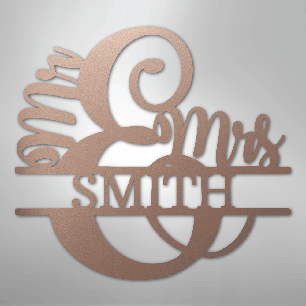 New Couples Monogram - Steel Sign - Kim’s Signature Beauty & Accessories