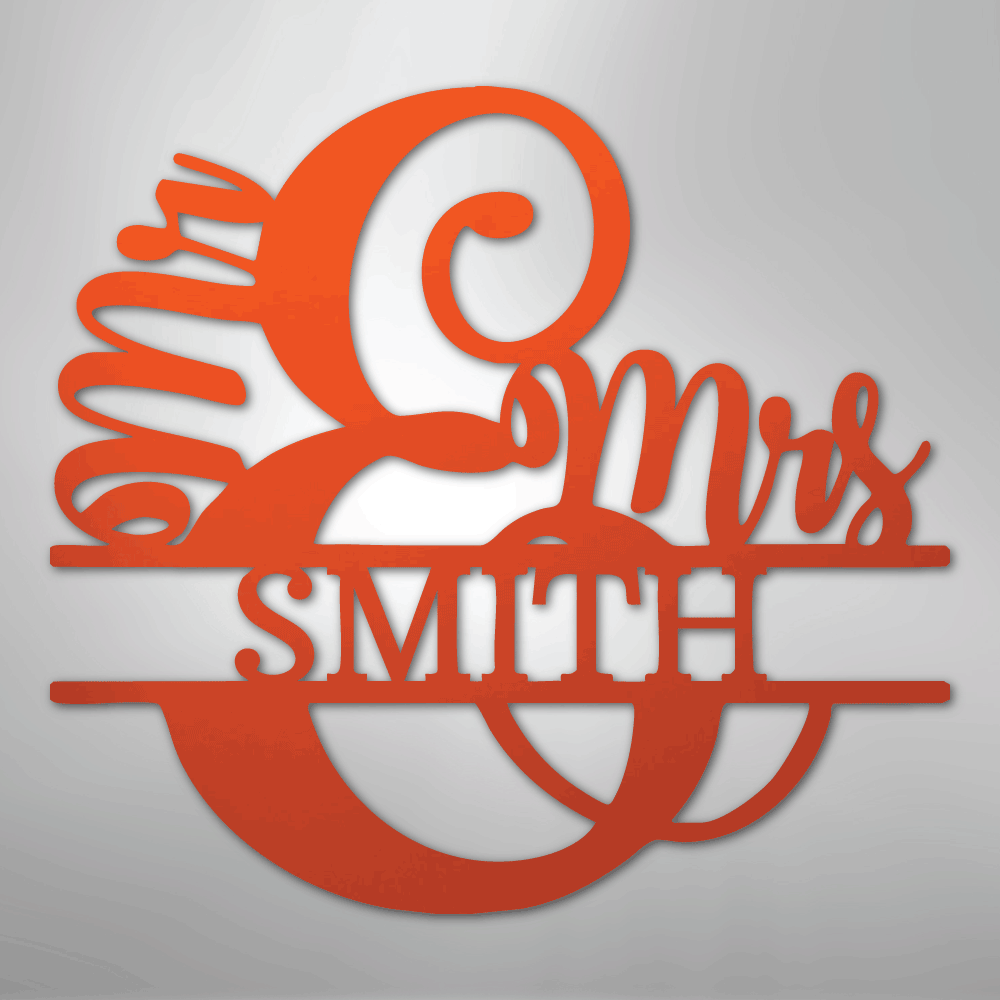 New Couples Monogram - Steel Sign - Kim’s Signature Beauty & Accessories