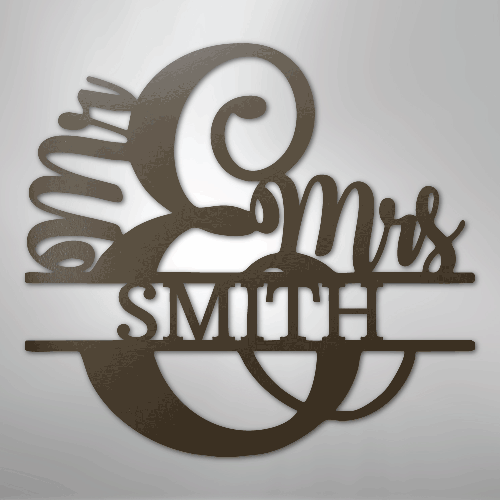 New Couples Monogram - Steel Sign - Kim’s Signature Beauty & Accessories