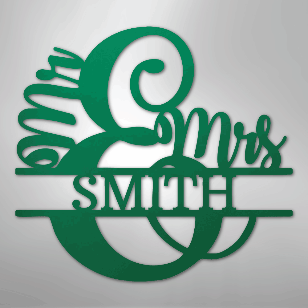 New Couples Monogram - Steel Sign - Kim’s Signature Beauty & Accessories