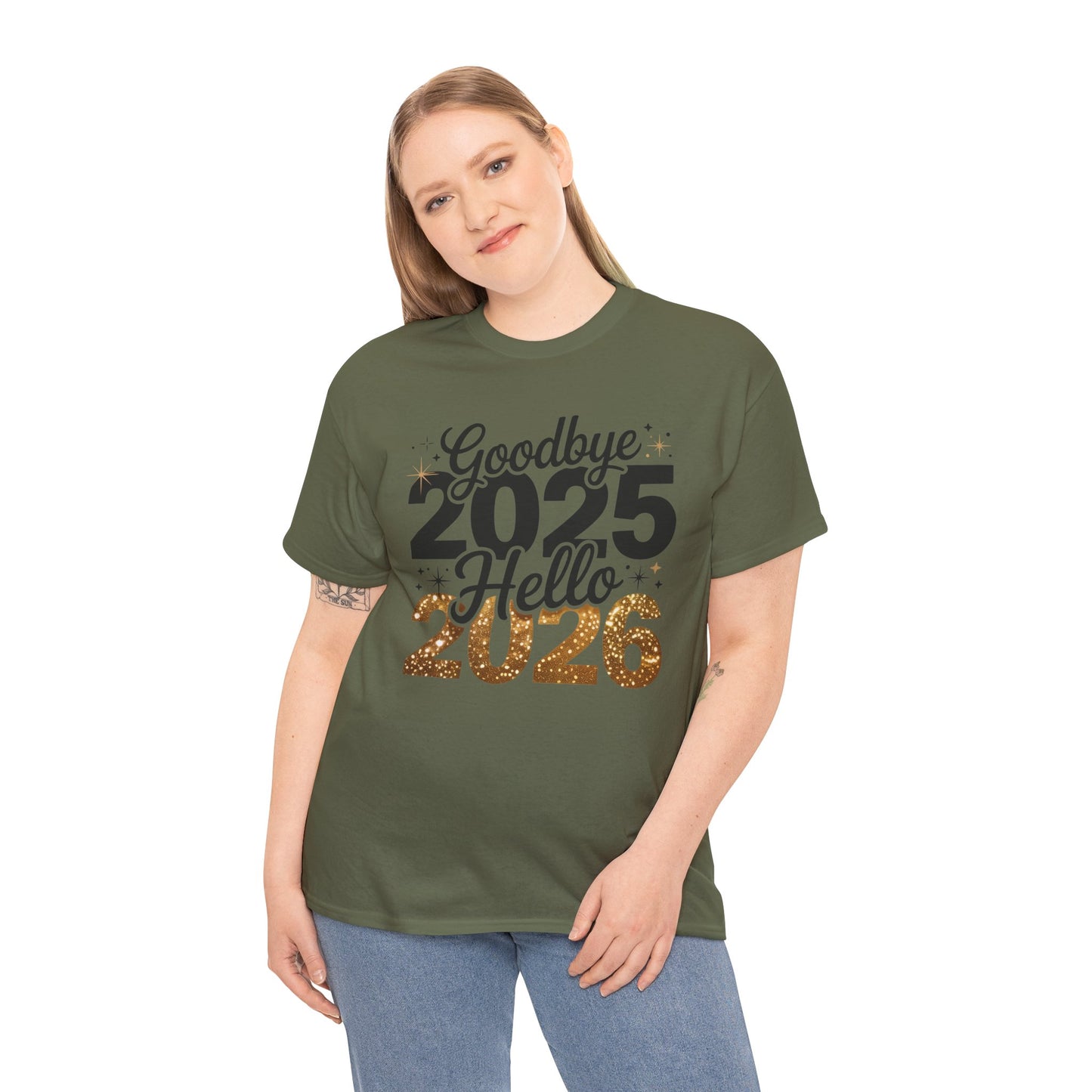 New Year Celebration Tee - Goodbye 2025 Hello 2026 - Kim’s Signature Beauty & Accessories    