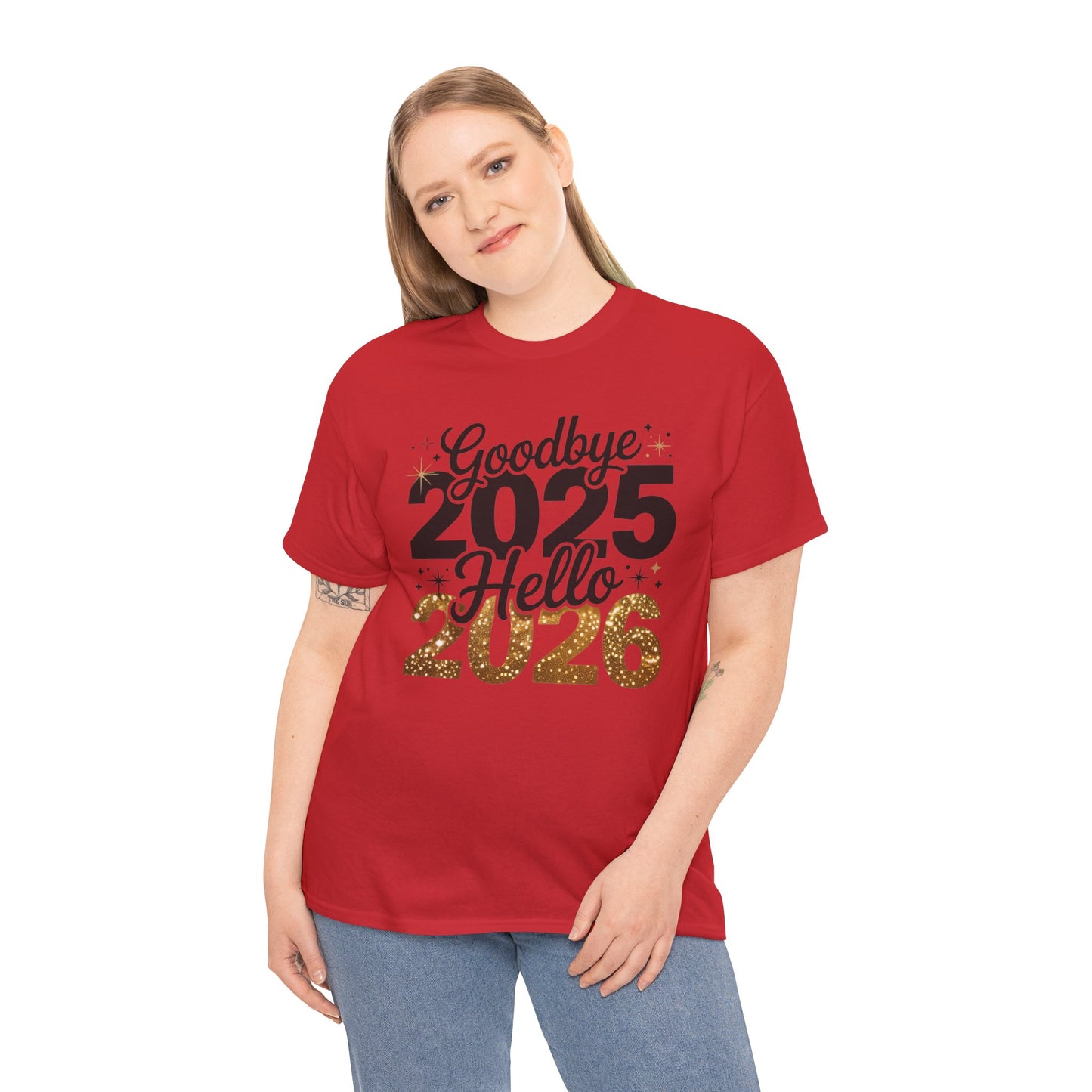New Year Celebration Tee - Goodbye 2025 Hello 2026 - Kim’s Signature Beauty & Accessories    