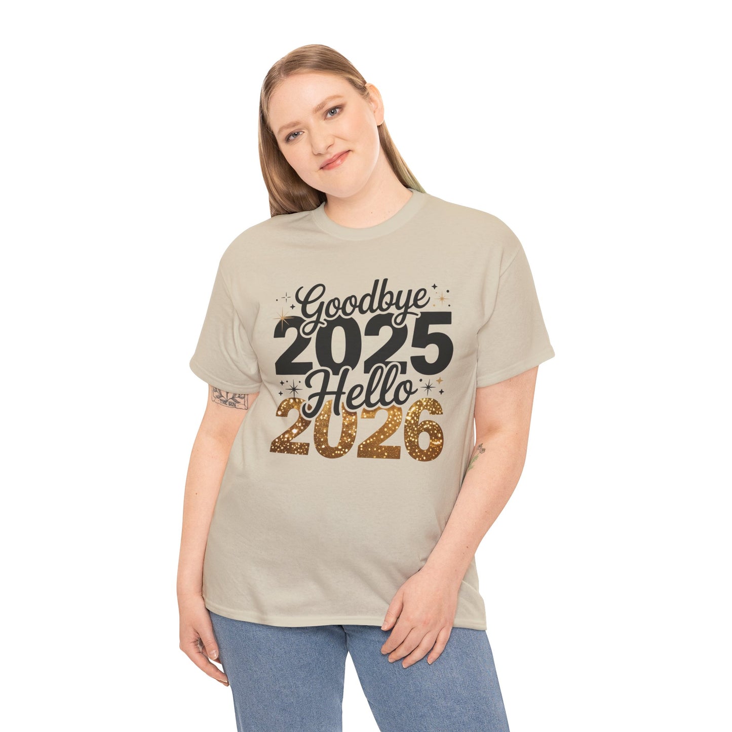 New Year Celebration Tee - Goodbye 2025 Hello 2026 - Kim’s Signature Beauty & Accessories    