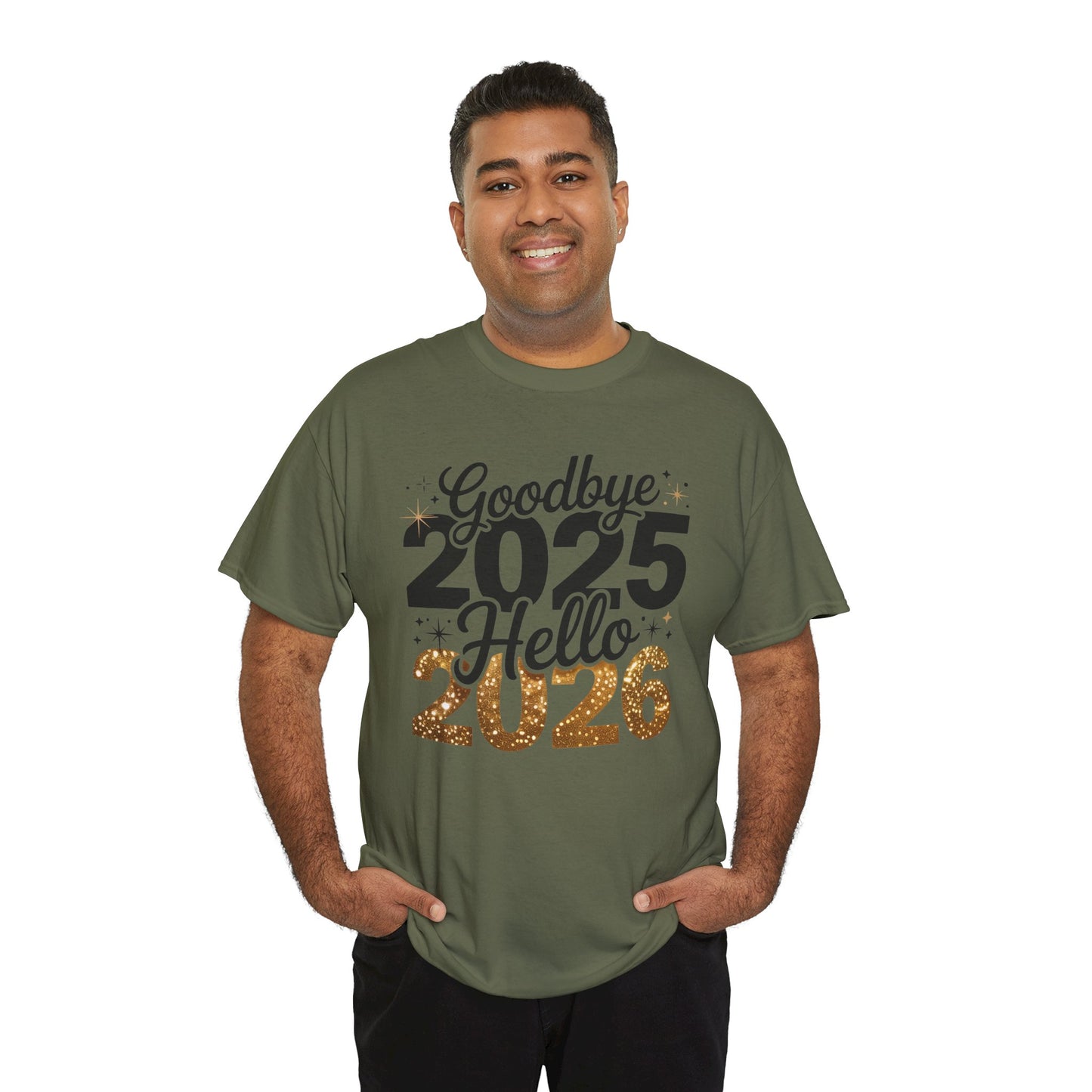 New Year Celebration Tee - Goodbye 2025 Hello 2026 - Kim’s Signature Beauty & Accessories    