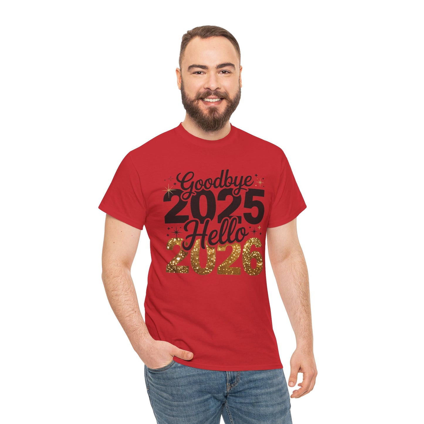 New Year Celebration Tee - Goodbye 2025 Hello 2026 - Kim’s Signature Beauty & Accessories    