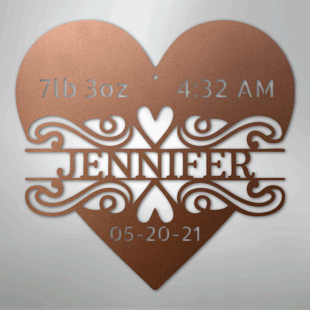 Newborn Love Monogram - Steel Sign - Kim’s Signature Beauty & Accessories