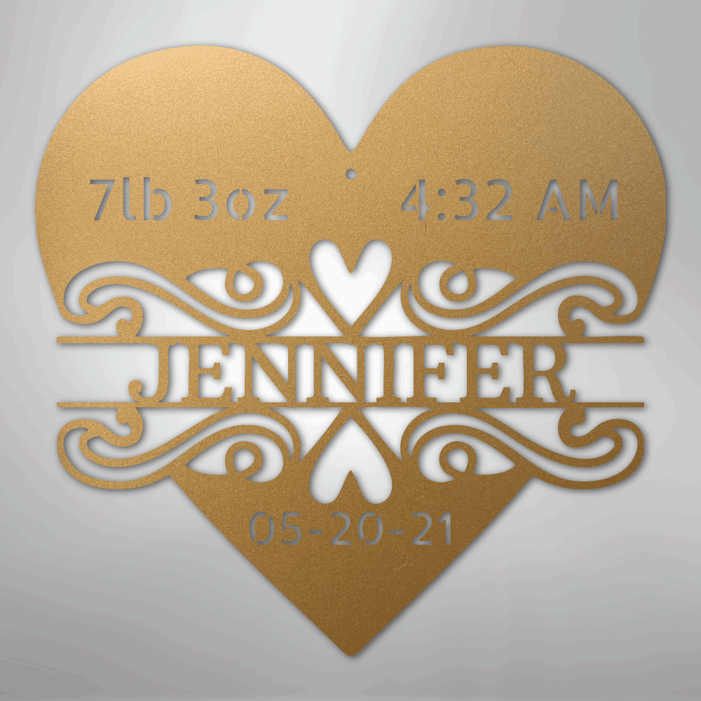 Newborn Love Monogram - Steel Sign - Kim’s Signature Beauty & Accessories