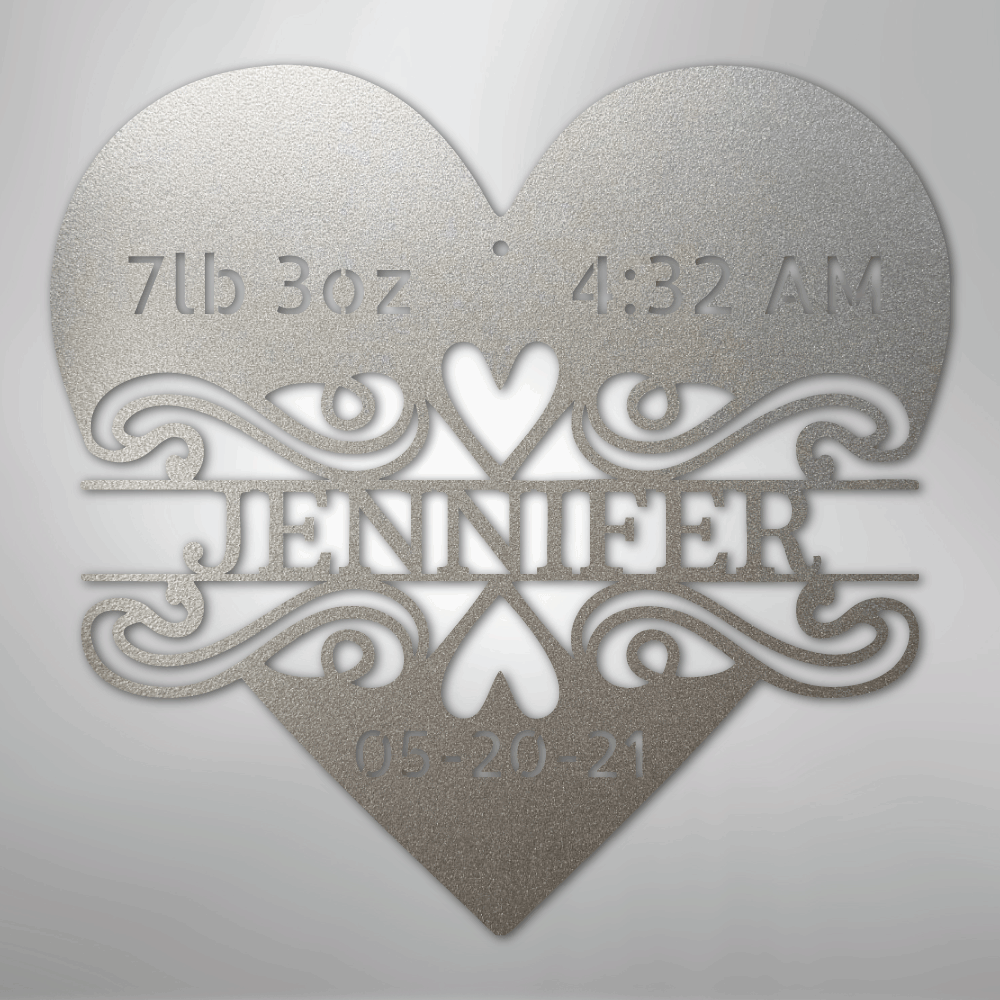 Newborn Love Monogram - Steel Sign - Kim’s Signature Beauty & Accessories