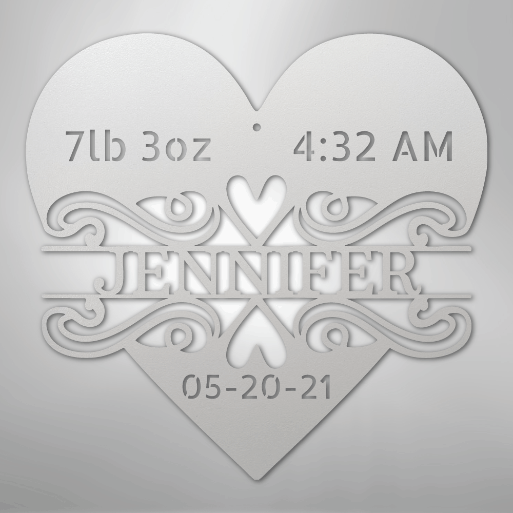 Newborn Love Monogram - Steel Sign - Kim’s Signature Beauty & Accessories