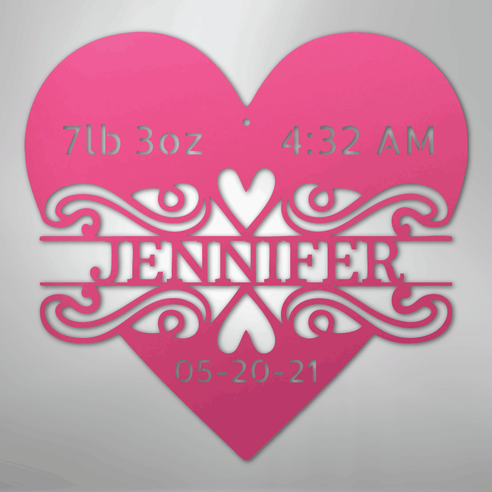 Newborn Love Monogram - Steel Sign - Kim’s Signature Beauty & Accessories