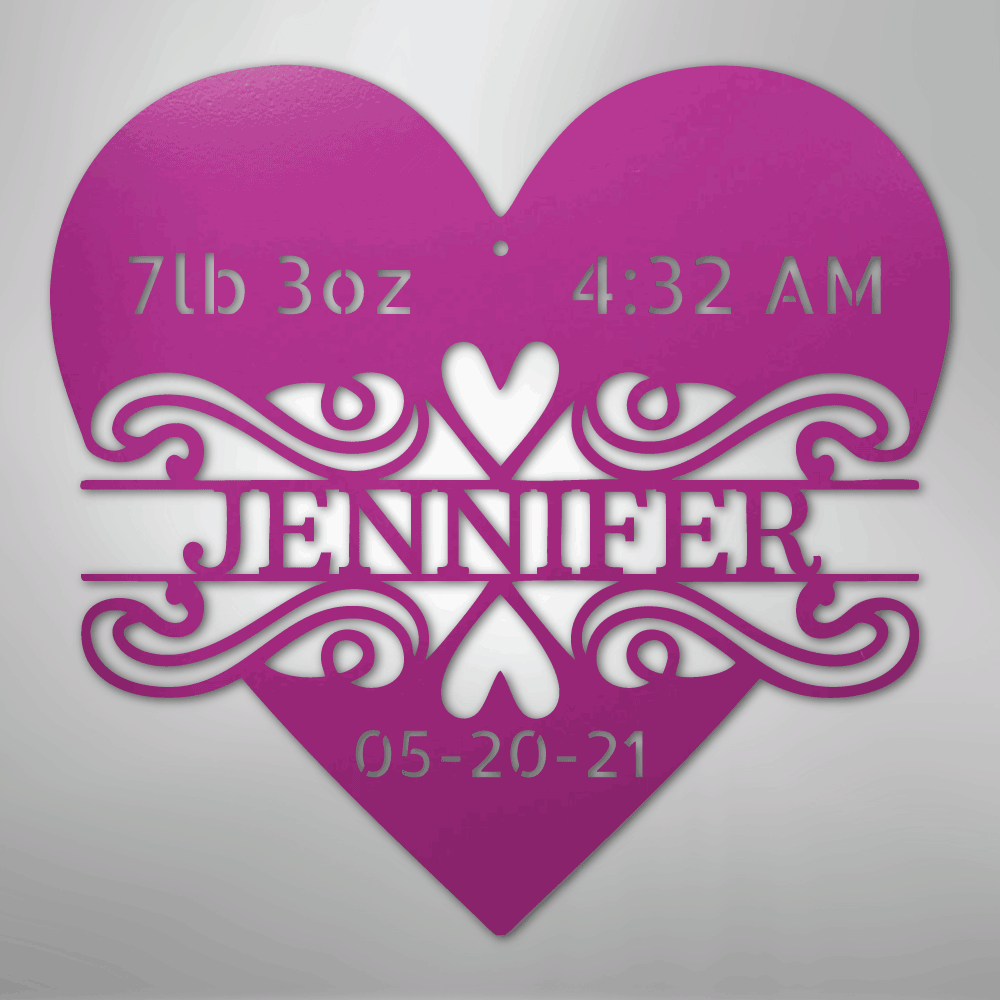 Newborn Love Monogram - Steel Sign - Kim’s Signature Beauty & Accessories