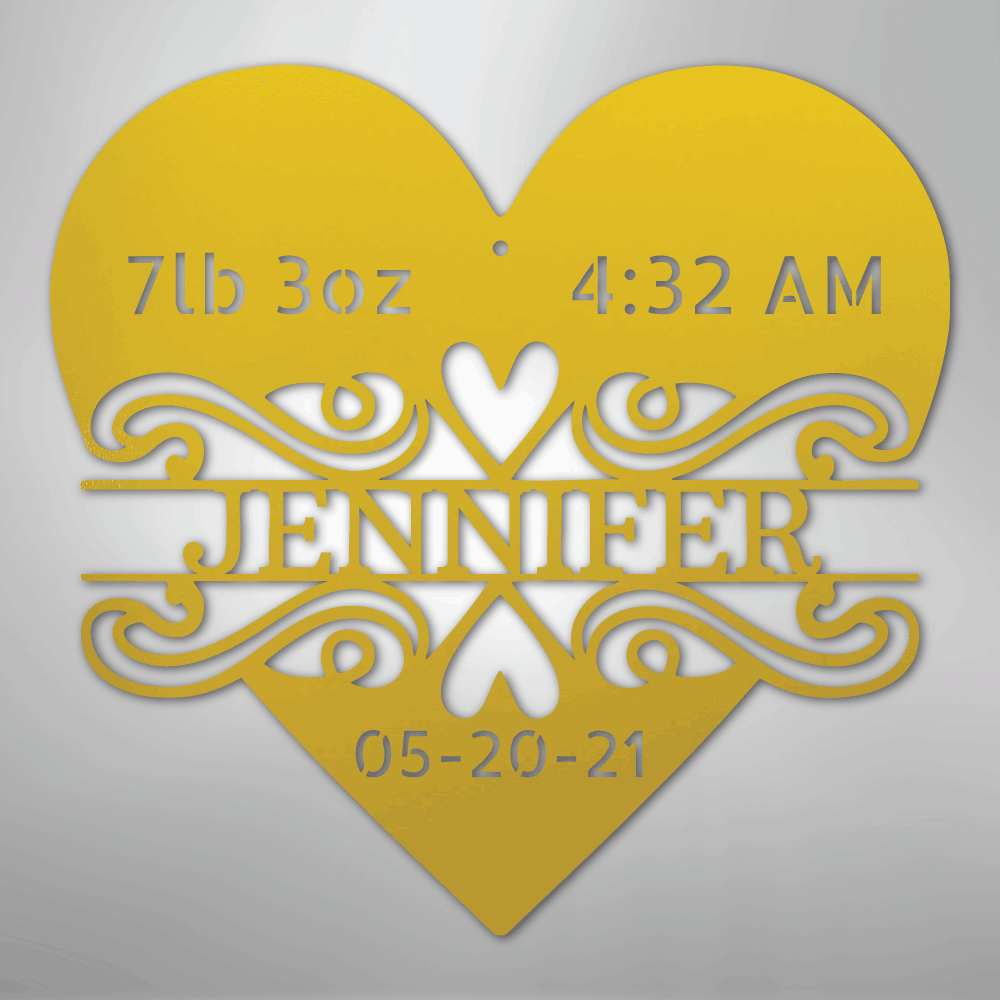 Newborn Love Monogram - Steel Sign - Kim’s Signature Beauty & Accessories