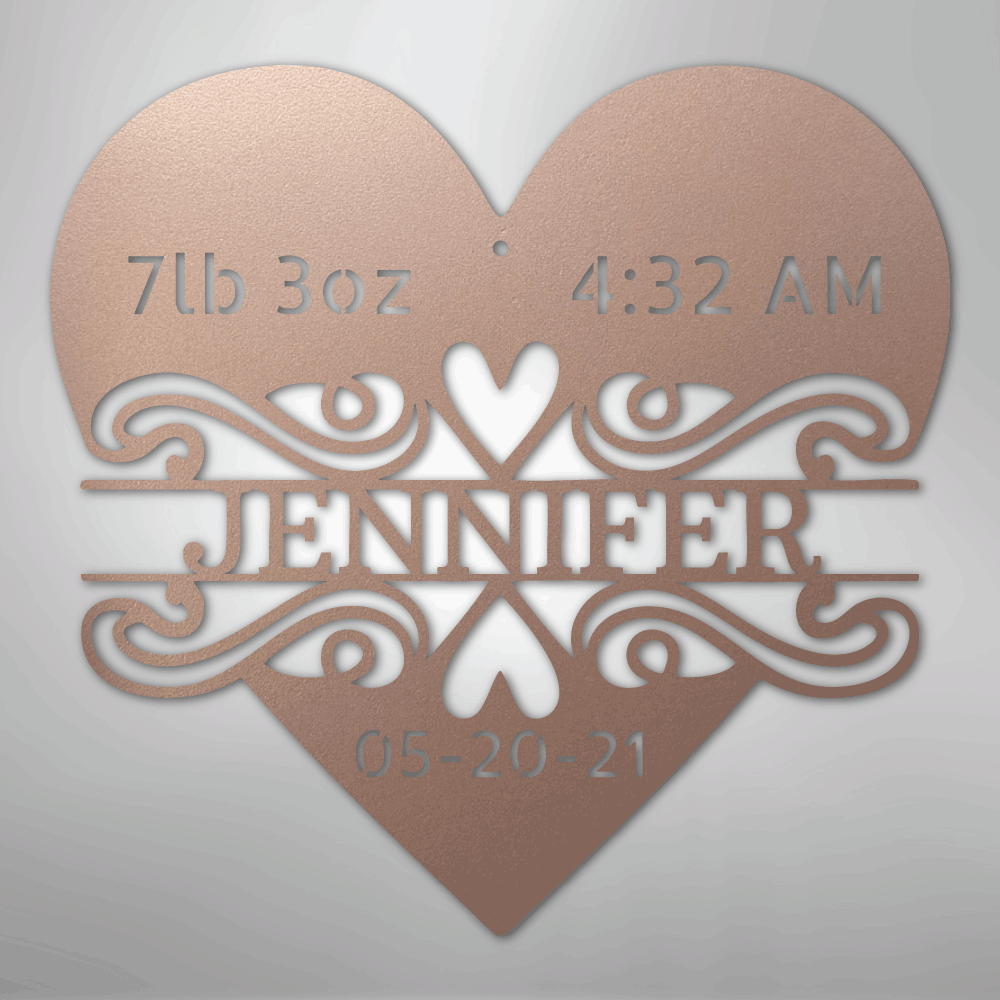 Newborn Love Monogram - Steel Sign - Kim’s Signature Beauty & Accessories