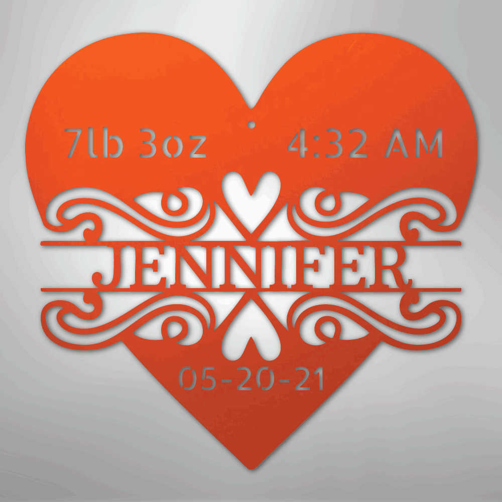 Newborn Love Monogram - Steel Sign - Kim’s Signature Beauty & Accessories