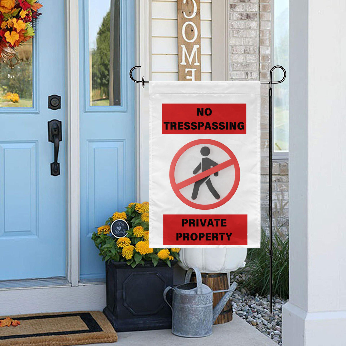No Tresspassing Private property | Yard flag Print - Kim’s Signature Beauty & Accessories    