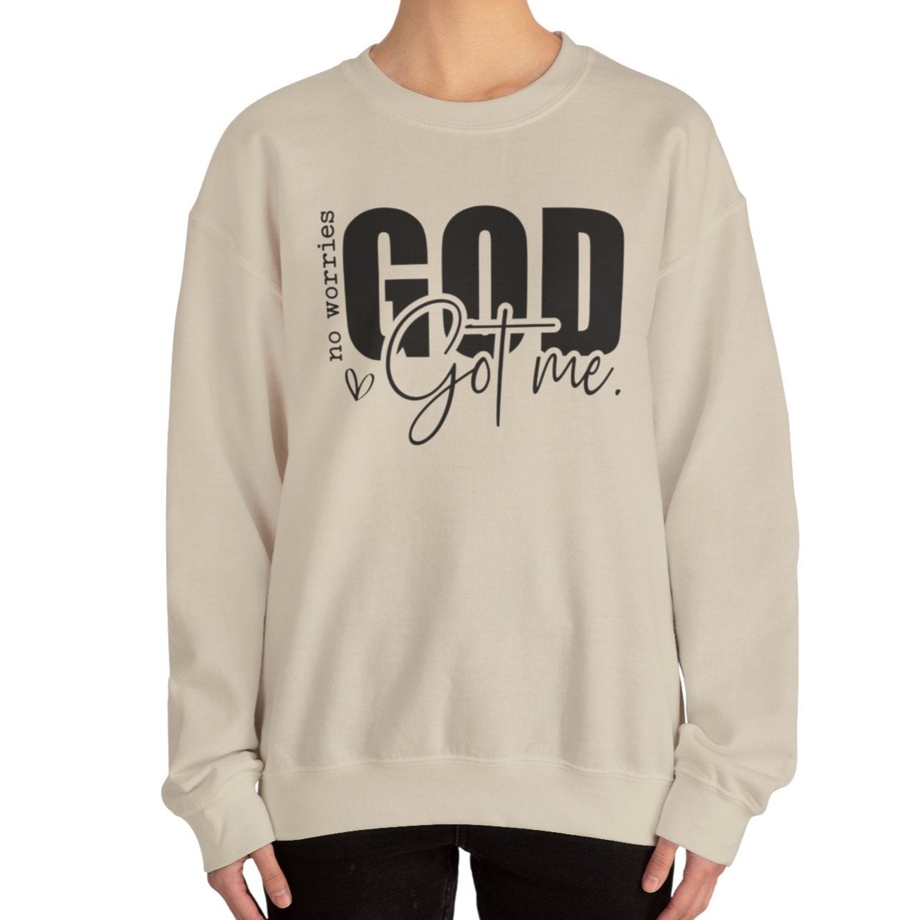 No Worries, God Got Me Sweatshirt - Kim’s Signature Beauty & Accessories    