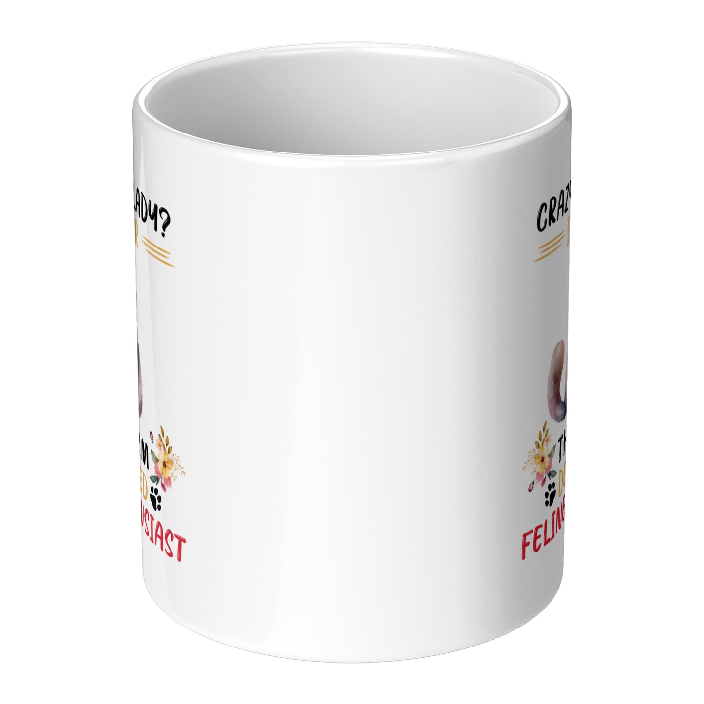 Not Crazy, just a Dedicated Feline Enthusiast Cat Mug - Kim’s Signature Beauty & Accessories    