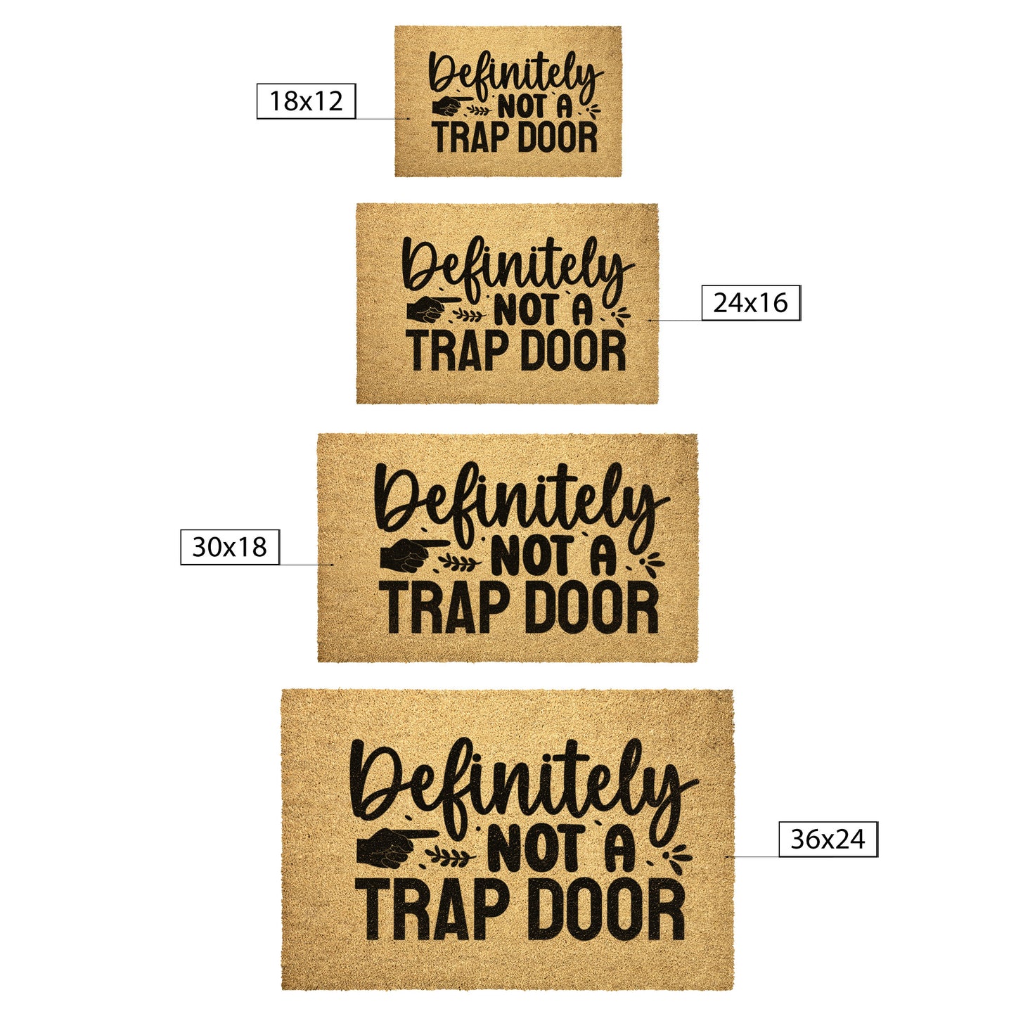 Not a Trap Door Door Mat - Kim’s Signature Beauty & Accessories    