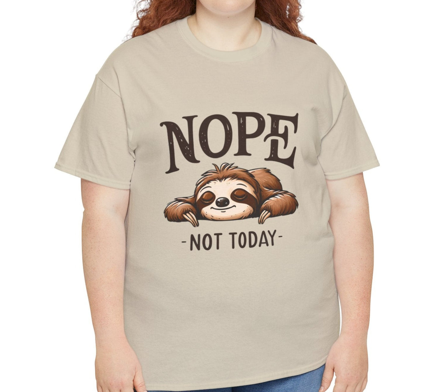 Not today Sloth | Cotton Tee - Kim’s Signature Beauty & Accessories    