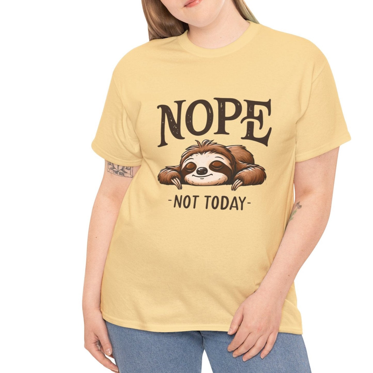 Not today Sloth | Cotton Tee - Kim’s Signature Beauty & Accessories    