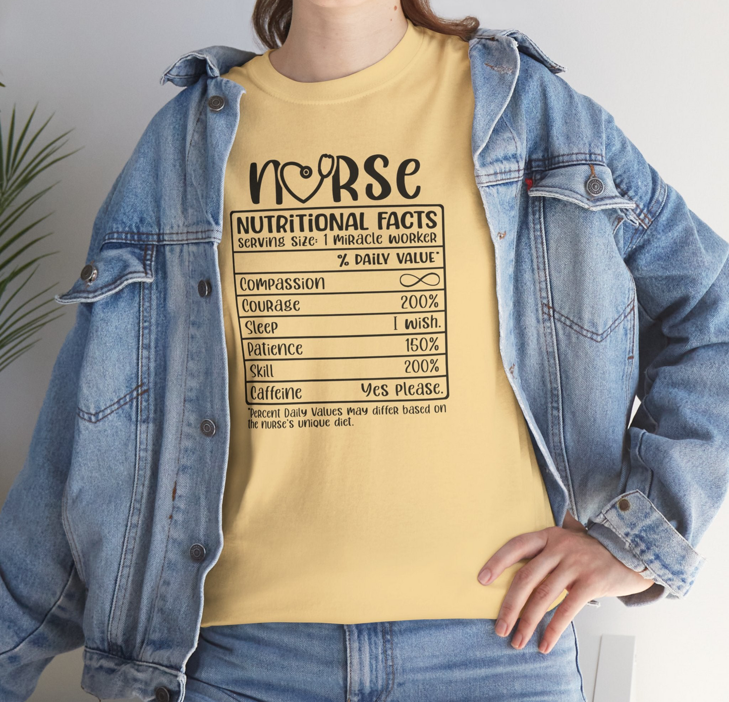 Nurse Nutritional Facts Cotton Tee - Kim’s Signature Beauty & Accessories    