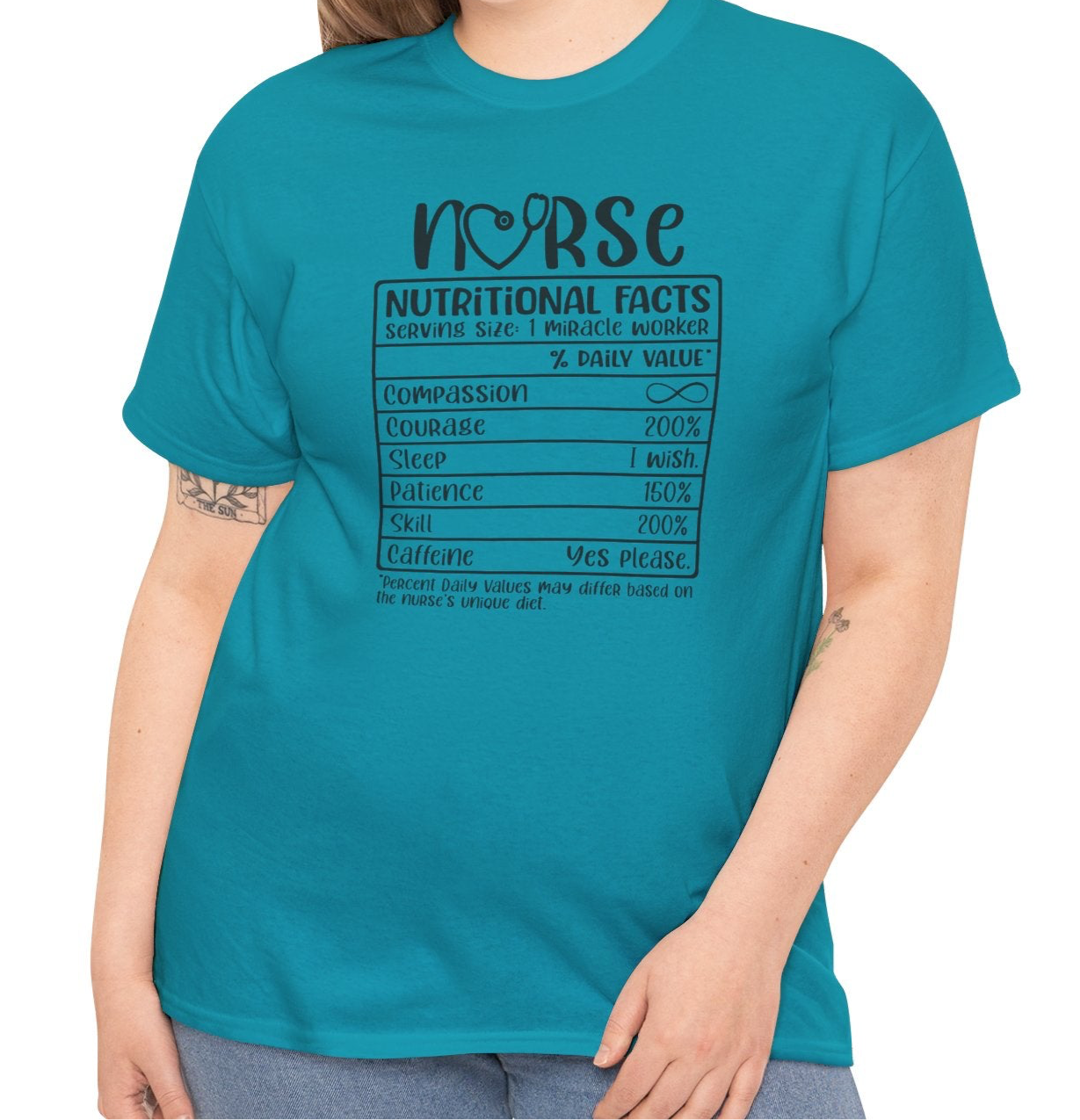 Nurse Nutritional Facts Cotton Tee - Kim’s Signature Beauty & Accessories    