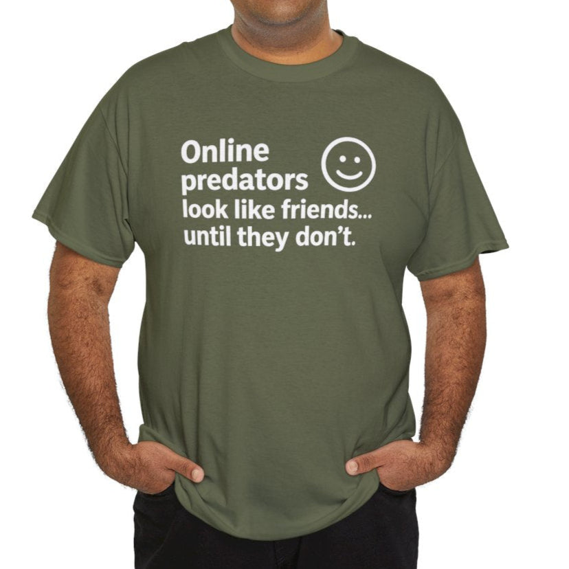 Online Safety Awareness UniseX Cotton Tee – Know the Signs - Kim’s Signature Beauty & Accessories    