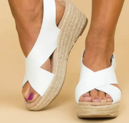 Open Toe Cross Sandals - Kim’s Signature Beauty & Accessories    