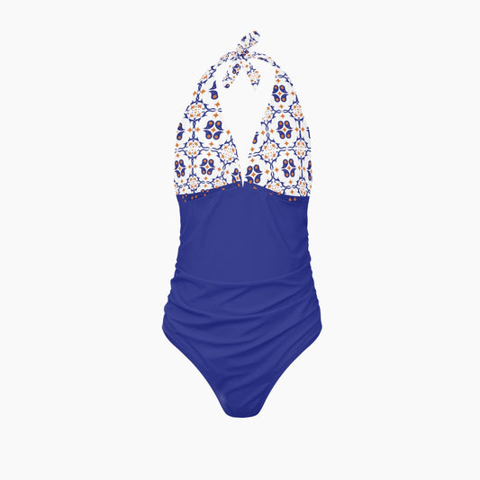 Orange & Blue Time | Women's One-Piece Swimsuit - Kim’s Signature Beauty & Accessories    