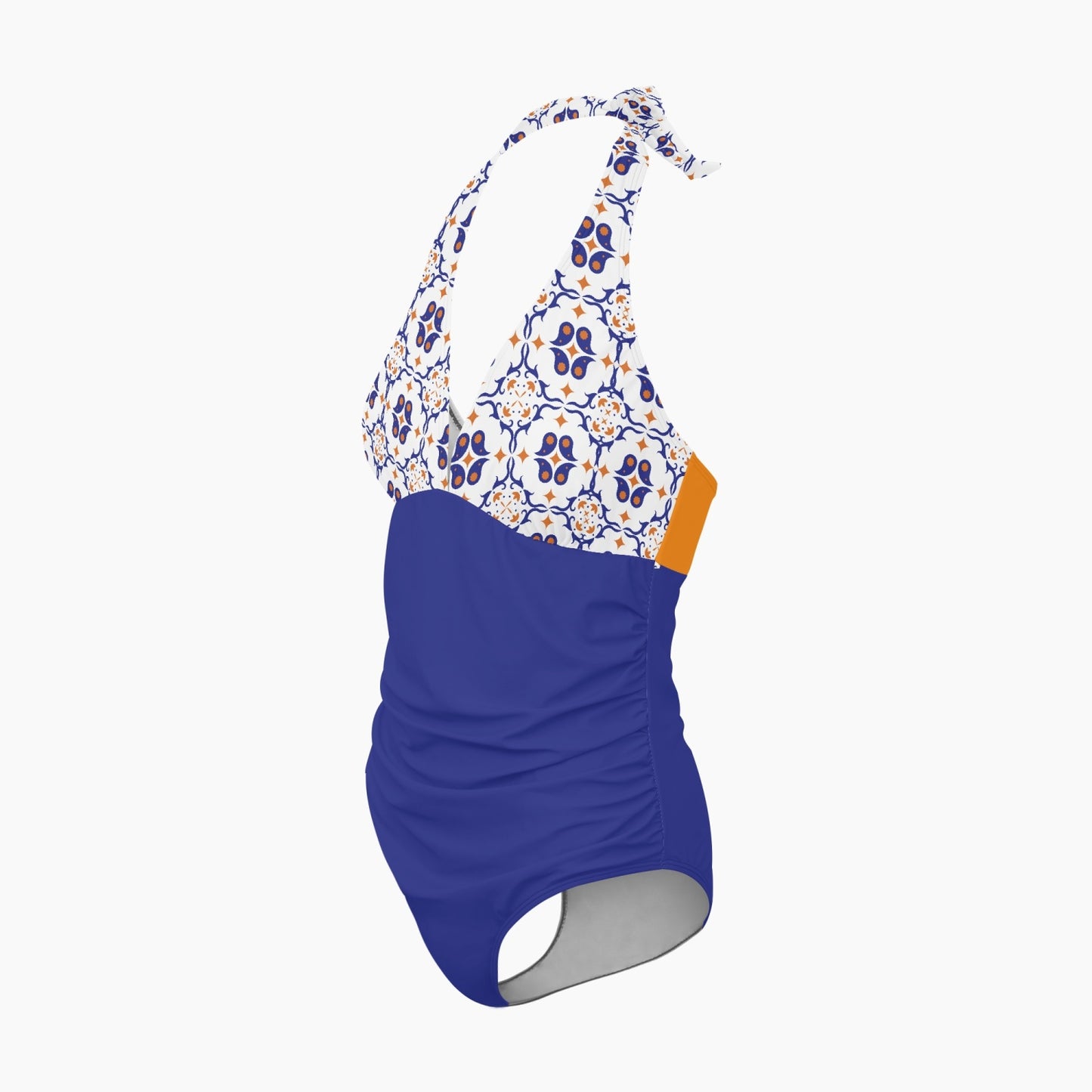 Orange & Blue Time | Women's One-Piece Swimsuit - Kim’s Signature Beauty & Accessories    