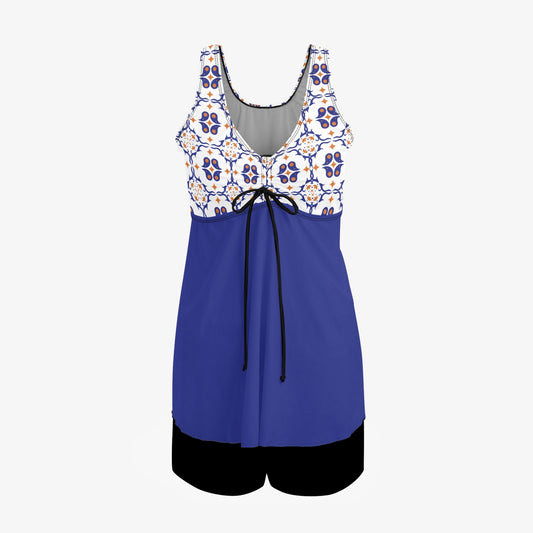 Orange & Blue time | Women's Two-Piece Swimsuit - Kim’s Signature Beauty & Accessories    