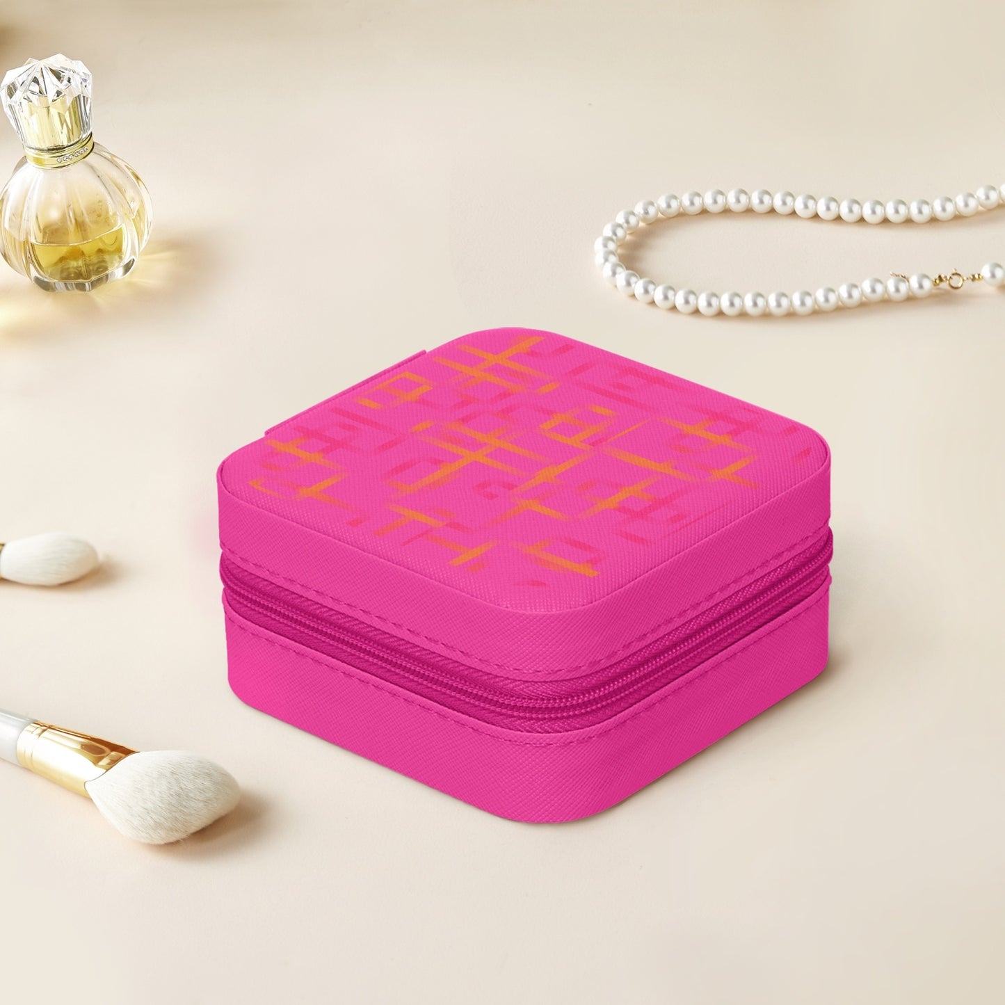 Orange & Pink Reto Leather Jewelry Box - Kim’s Signature Beauty & Accessories    