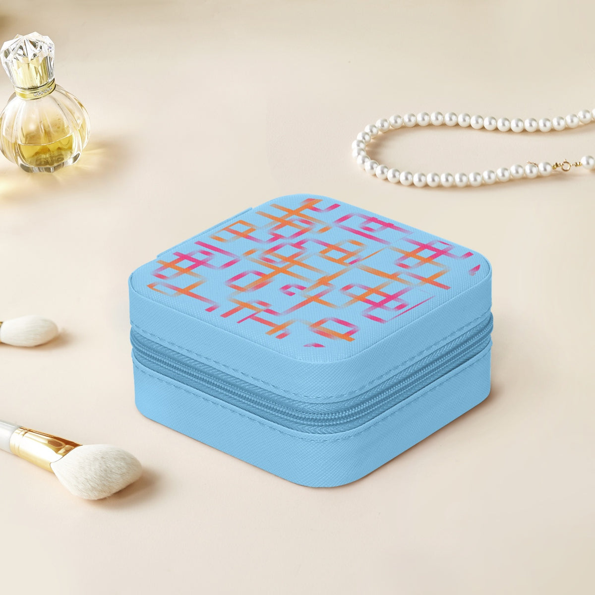 Orange & Pink Reto Leather Jewelry Box - Kim’s Signature Beauty & Accessories