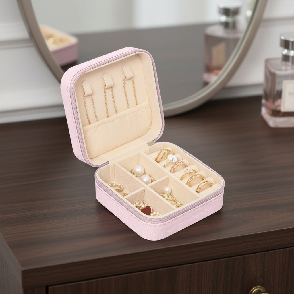 Orange & Pink Reto Leather Jewelry Box - Kim’s Signature Beauty & Accessories