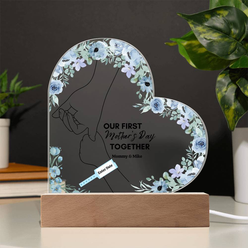 Our First Mother’s Day Together – Personalized Acrylic Heart - Kim’s Signature Beauty & Accessories    