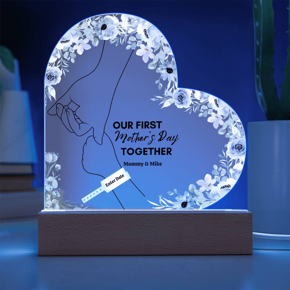 Our First Mother’s Day Together – Personalized Acrylic Heart - Kim’s Signature Beauty & Accessories    